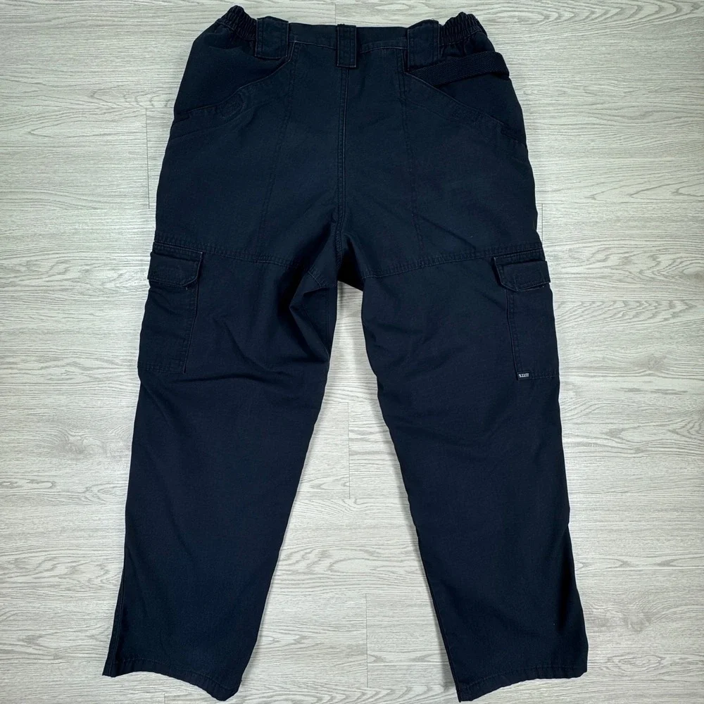 5.11 Tactical Men's Cargo Pants Cotton Canvas Navy Blue 34X30 Workwear Techwear